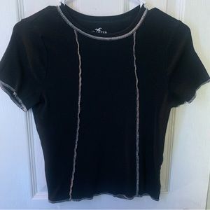 hollister cropped shirt